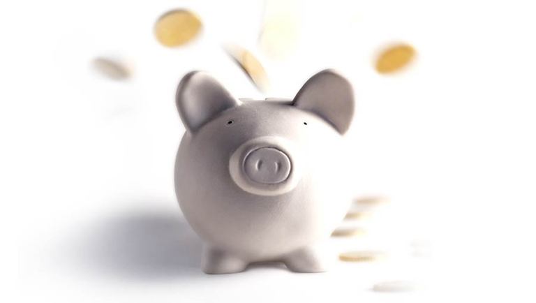 Piggy bank representing how affordable single visit crowns are